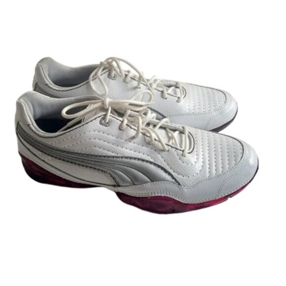 Puma Womens Cell Meio Running Sneakers White Low Top Lace Up 10 - Picture 1 of 6